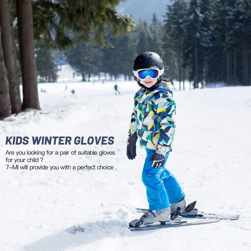 7-Mi Kids Winter Warm Water-Resistant Gloves for Skiing/Snowboarding/Cycling/Riding Outdoor Activities Children Mittens - Image 5